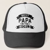Best Papa in de wereld woordkunst Trucker Pet (Voorkant)