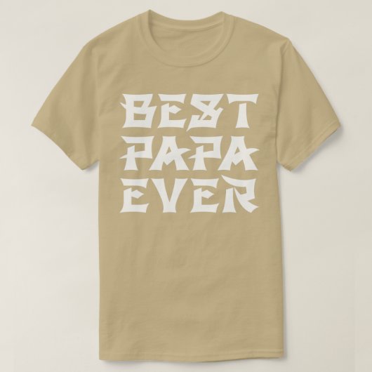 Best Papa ooit Chinese tekst T-shirt (Design voorkant)