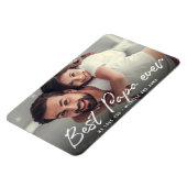 BEST PAPA OOIT Modern Trendy Script Foto Magneet (Linkerzijde)