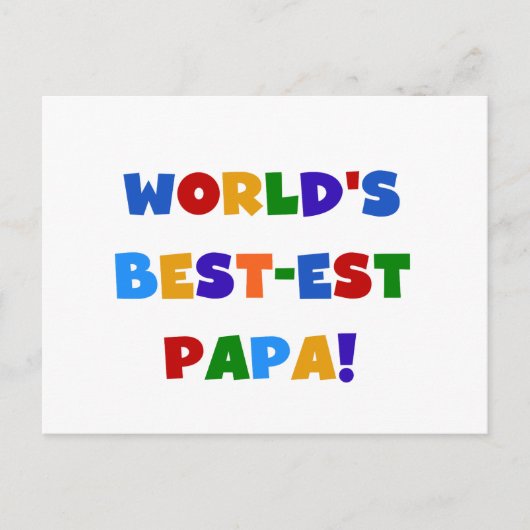 Best Papa-overhemden en -cadeaus van Bright kleure Briefkaart (Voorkant)
