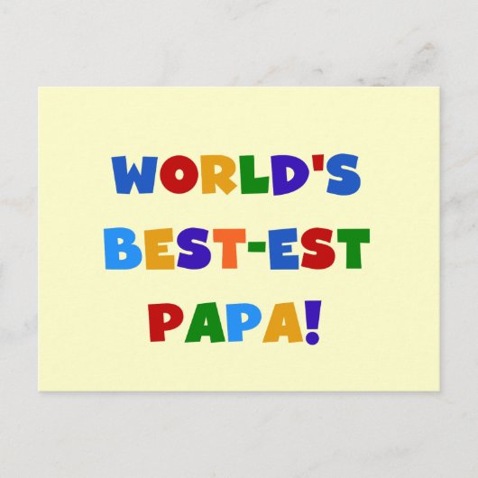 Best Papa-overhemden en -cadeaus van Bright kleure Briefkaart (Voorkant)
