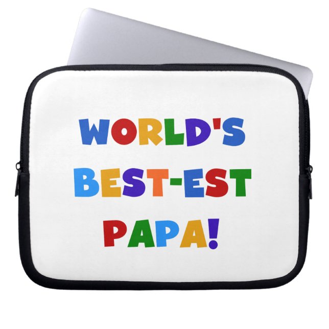 Best Papa-overhemden en -cadeaus van Bright kleure Laptop Sleeve (Voorkant)
