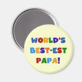 Best Papa-overhemden en -cadeaus van Bright kleure Magneet (Voorkant / Achterkant)