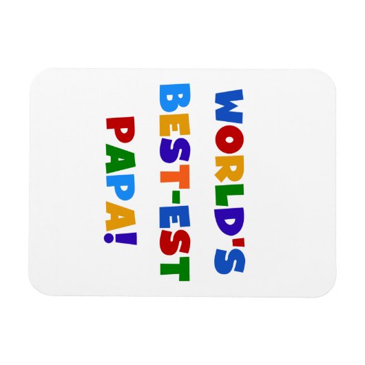 Best Papa-overhemden en -cadeaus van Bright kleure Magneet (Horizontaal)