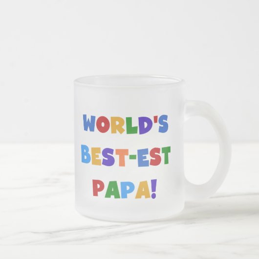 Best Papa-overhemden en -cadeaus van Bright kleure Matglas Koffiemok (Rechts)