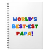 Best Papa-overhemden en -cadeaus van Bright kleure Notitieboek (Voorkant)