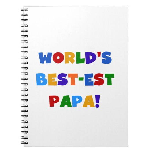 Best Papa-overhemden en -cadeaus van Bright kleure Notitieboek (Voorkant)