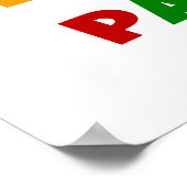 Best Papa-overhemden en -cadeaus van Bright kleure Poster (Hoek)