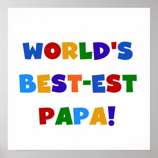 Best Papa-overhemden en -cadeaus van Bright kleure Poster (Voorkant)