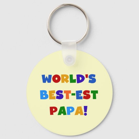 Best Papa-overhemden en -cadeaus van Bright kleure Sleutelhanger (Voorkant)