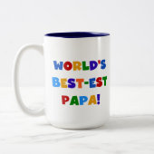 Best Papa-overhemden en -cadeaus van Bright kleure Tweekleurige Koffiemok (Links)