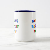 Best Papa-overhemden en -cadeaus van Bright kleure Tweekleurige Koffiemok (Center)