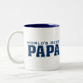 Best Papa Two-Tone van de wereld Tweekleurige Koffiemok (Links)