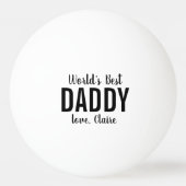 Best Papa Vaderdag Foto van de wereld Pingpongbal (Achterkant)