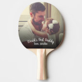 Best Papa Vaderdag Foto van de wereld Tafeltennisbatje (Voorkant)