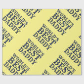 Best Papa Vaderdag Glitter van de Blauwe Wereld Cadeaupapier (Vlak)