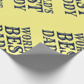 Best Papa Vaderdag Glitter van de Blauwe Wereld Cadeaupapier (Hoek)