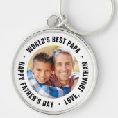 Best Papa Vaderdag Photo Cadeau ter wereld Sleutelhanger (Voorkant)