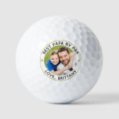 BEST PAPA VAN PAR Foto-gepersonaliseerde Golfballs Golfballen (Voorkant)