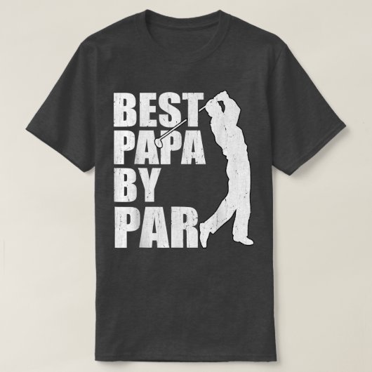 Best Papa van Par Funny Golf Vaderdag Grandpa T-shirt (Design voorkant)
