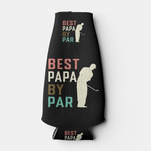 Best Papa van Par Golf Gift voor pa Vaderdag Flesjeskoeler (Voorkant)