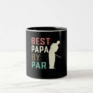 Best Papa van Par Golf Gift voor pa Vaderdag Tweekleurige Koffiemok