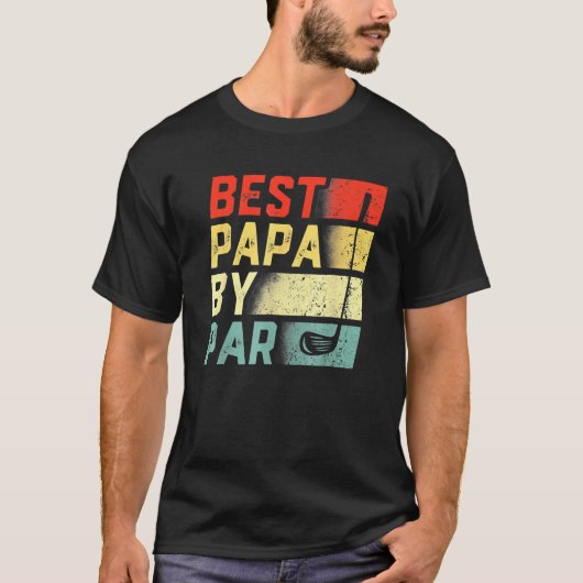 Best Papa van Par Golf Lover geeft grappige vaders T-shirt (Voorkant)