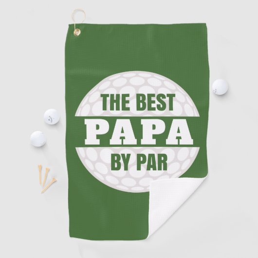 Best Papa van Par Golfers Funny Pun Golfhanddoek (Insitu)