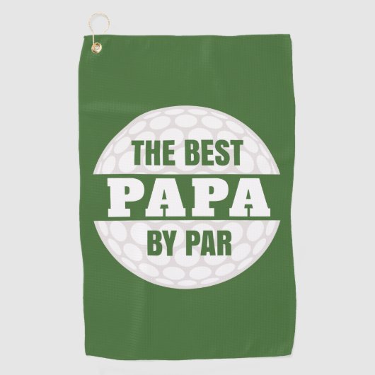 Best Papa van Par Golfers Funny Pun Golfhanddoek (Voorkant)