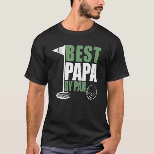 Best Papa van Par Vaderdag Golf Dad Grandpa 1 T-shirt (Voorkant)