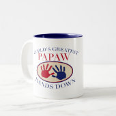 Best Papaw Hands down Tweekleurige Koffiemok (Voorkant links)