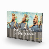 Best Papaw in World Custom Photo Block Fotoblokken (Rechts)
