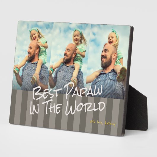 Best Papaw in World Photo Plaque Fotoplaat (Zijkant)