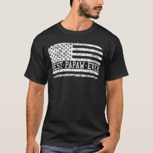 Best Papaw ooit Amerikaanse vlag Vintage opa T-shirt