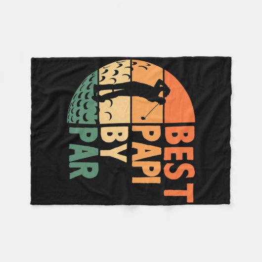 Best Papi By Par Golfing Funny Golf Golfer  Fleece Deken (Voorkant (Horizontaal))