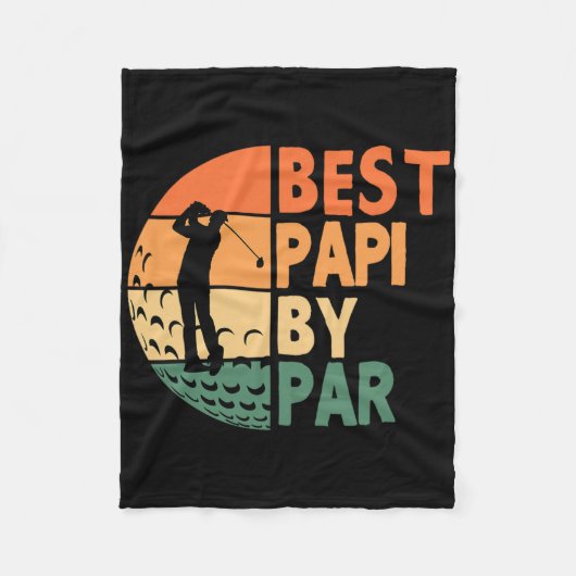 Best Papi By Par Golfing Funny Golf Golfer  Fleece Deken (Voorkant)