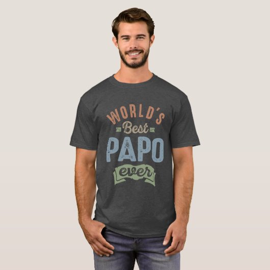 Best Papo ter wereld T-shirt (Voorkant volledig)