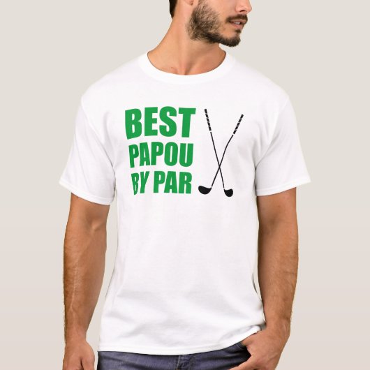 Best Papou door Par Golf T-shirt (Voorkant)