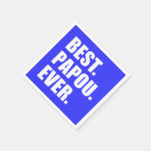 Best Papou Ever Greek Grandfather Party Servet (Hoek)