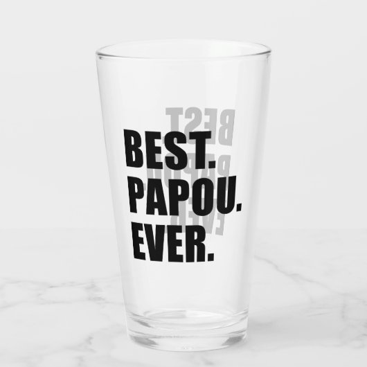 Best Papou Ever Greek Grootvader Glas (Achterkant)