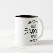 Best Papou Ever Tweekleurige Koffiemok (Voorkant rechts)