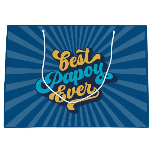 Best Papou Ever Vaderdag Groot Cadeauzakje (Voorkant)