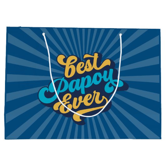 Best Papou Ever Vaderdag Groot Cadeauzakje (Achterkant)