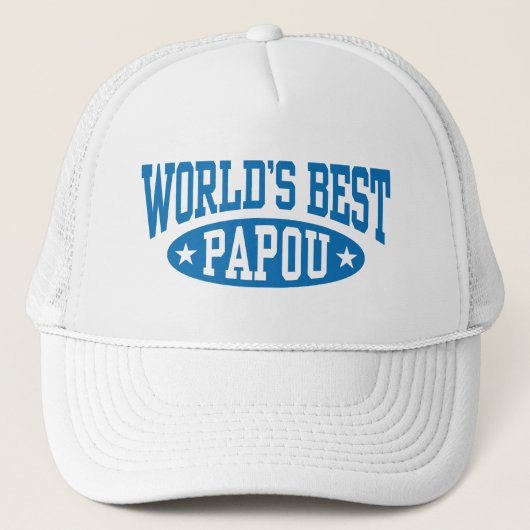 Best Papou van de wereld Trucker Pet (Voorkant)