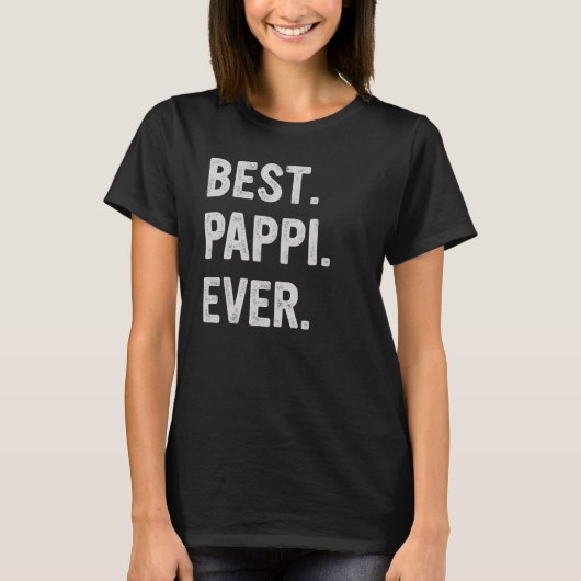 Best Pappi Ever Family Grandpa T-shirt (Voorkant)