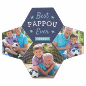 Best Pappou Ever | Aangepaste foto op opa Voetbal (Enkel)