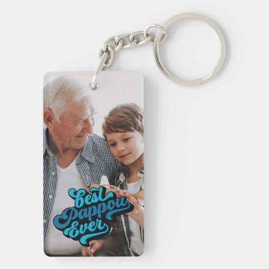 Best Pappou Ever | Foto opa Sleutelhanger (achterkant)