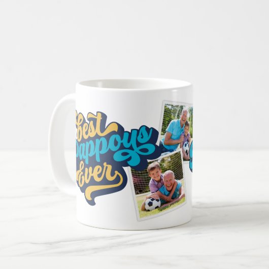 Best Pappous Ever | Foto grootvader Koffiemok (Voorkant links)