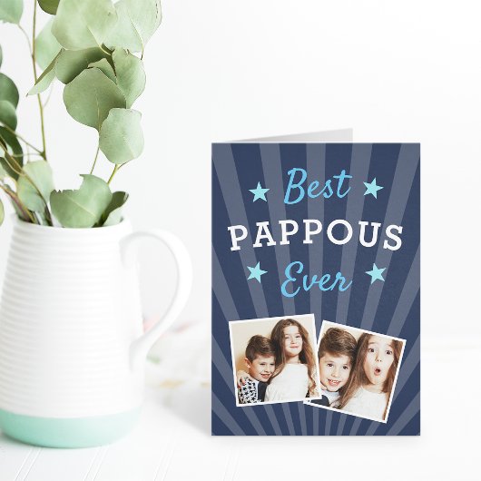 Best Pappous Ever | Foto Vaderdag Kaart