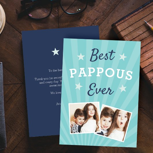Best Pappous Ever | Foto Vaderdag Kaart